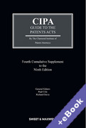 Cover of CIPA Guide to the Patents Acts 9th ed: 4th Supplement (Book &#38; eBook Pack)