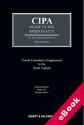 Cover of CIPA Guide to the Patents Acts 9th ed: 4th Supplement (eBook)