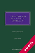 Cover of Formation and Variation of Contracts: The Agreement, Formalities, Consideration and Promissory Estoppel (eBook)