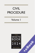 Cover of The White Book Service 2024: Civil Procedure Volume 1 only (Book &#38; eBook Pack)