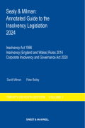 Cover of Sealy &#38; Milman: Annotated Guide to the Insolvency Legislation 2024 Volume 1