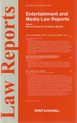 Cover of Entertainment and Media Law Reports: Issues Only