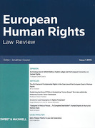 Cover of European Human Rights Law Review: Issues Only