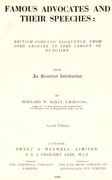 Cover of Famous Advocates and their Speeches: British Forensic Eloquence, from Lord Erskine to Lord Carson of Duncairn