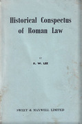 Cover of Historical Conspectus of Roman law 753 B.C. to A.D. 1948