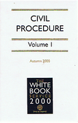 Cover of The White Book Service 2000: Civil Procedure Volumes 1 & 2
