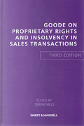 Cover of Goode on Proprietary Rights and Insolvency in Sales Transactions