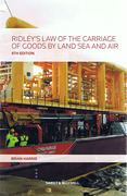Cover of Ridley's Law of the Carriage of Goods by Land, Sea and Air