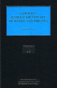 Cover of Stroud's Judicial Dictionary of Words and Phrases 7th edition with 4th Supplement