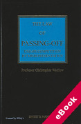 Cover of The Law of Passing-Off: Unfair Competition by Misrepresentation 4th ed (eBook)