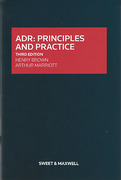 Cover of ADR: Principles and Practice