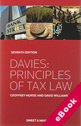 Cover of Davies: Principles of Tax Law (eBook)