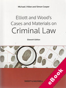 Cover of Elliott and Wood's Cases and Materials on Criminal Law (eBook)