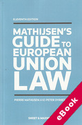 Cover of Mathijsen's Guide to European Union Law (eBook)