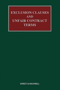 Cover of Exclusion Clauses and Unfair Contract Terms