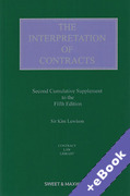 Cover of The Interpretation of Contracts 5th ed: 2nd Supplement (Book & eBook Pack)