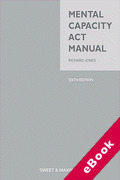 Cover of Mental Capacity Act Manual (eBook)