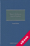 Cover of Expert Evidence: Law and Practice (eBook)