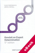 Cover of Kendall On Expert Determination (eBook)