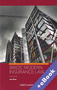 Cover of Birds' Modern Insurance Law (Book & eBook Pack)