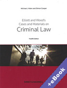 Cover of Elliott and Wood's Cases and Materials on Criminal Law (Book & eBook Pack)