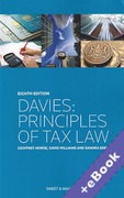 Cover of Davies: Principles of Tax Law (Book & eBook Pack)