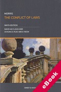 Cover of Morris: The Conflict of Laws (eBook)