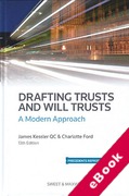 Cover of Drafting Trusts and Will Trusts: A Modern Approach (eBook)