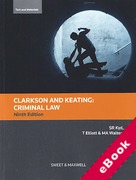 Cover of Clarkson and Keating: Criminal Law: Text and Materials (eBook)