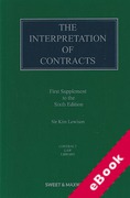 Cover of The Interpretation of Contracts 6th ed: 1st Supplement (eBook)