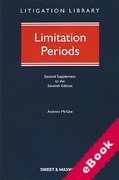 Cover of Limitation Periods 7th ed: 2nd Supplement (eBook)