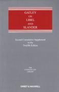 Cover of Gatley on Libel and Slander 12th ed: 2nd Supplement