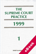 Cover of The Supreme Court Practice 1999: The White Book (2017 Reprint) (eBook)