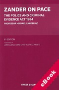 Cover of Zander on PACE: The Police and Criminal Evidence Act 1984 (eBook)