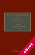 Cover of Williams, Mortimer and Sunnucks: Executors, Administrators and Probate (eBook)