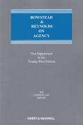 Cover of Bowstead & Reynolds On Agency 21st ed: 1st Supplement
