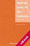 Cover of Mental Health Act Manual (eBook)
