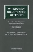 Cover of Wilkinson's Road Traffic Offences 28th ed: 2nd Supplement