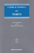 Cover of Clerk & Lindsell On Torts 22nd ed: 1st Supplement