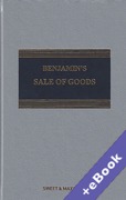 Cover of Benjamin's Sale of Goods 10th ed with 2nd Supplement (Book & eBook Pack)