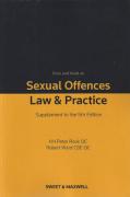 Cover of Rook and Ward on Sexual Offences: Law & Practice 5th ed: 1st Supplement