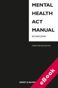 Cover of Mental Health Act Manual (eBook)