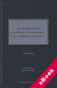 Cover of The Regulation of Healthcare Professionals: Law, Principle and Process (eBook)