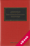 Cover of Arnould's Law of Marine Insurance and Average: 19th ed with 2nd ed Supplement (eBook)