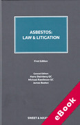 Cover of Asbestos: Law and Litigation (eBook)