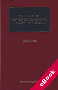 Cover of The European Private International Law of Obligations (eBook)