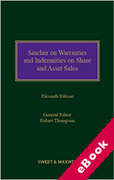 Cover of Sinclair on Warranties and Indemnities on Share and Asset Sales (eBook)