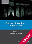 Cover of Clarkson and Keating: Criminal Law: Text and Materials (eBook)