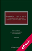 Cover of Contractual Duties: Performance, Breach, Termination and Remedies (eBook)