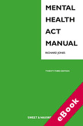 Cover of Mental Health Act Manual (eBook)